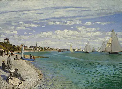 Regatta at Sainte-Adresse (1867) Claude Monet